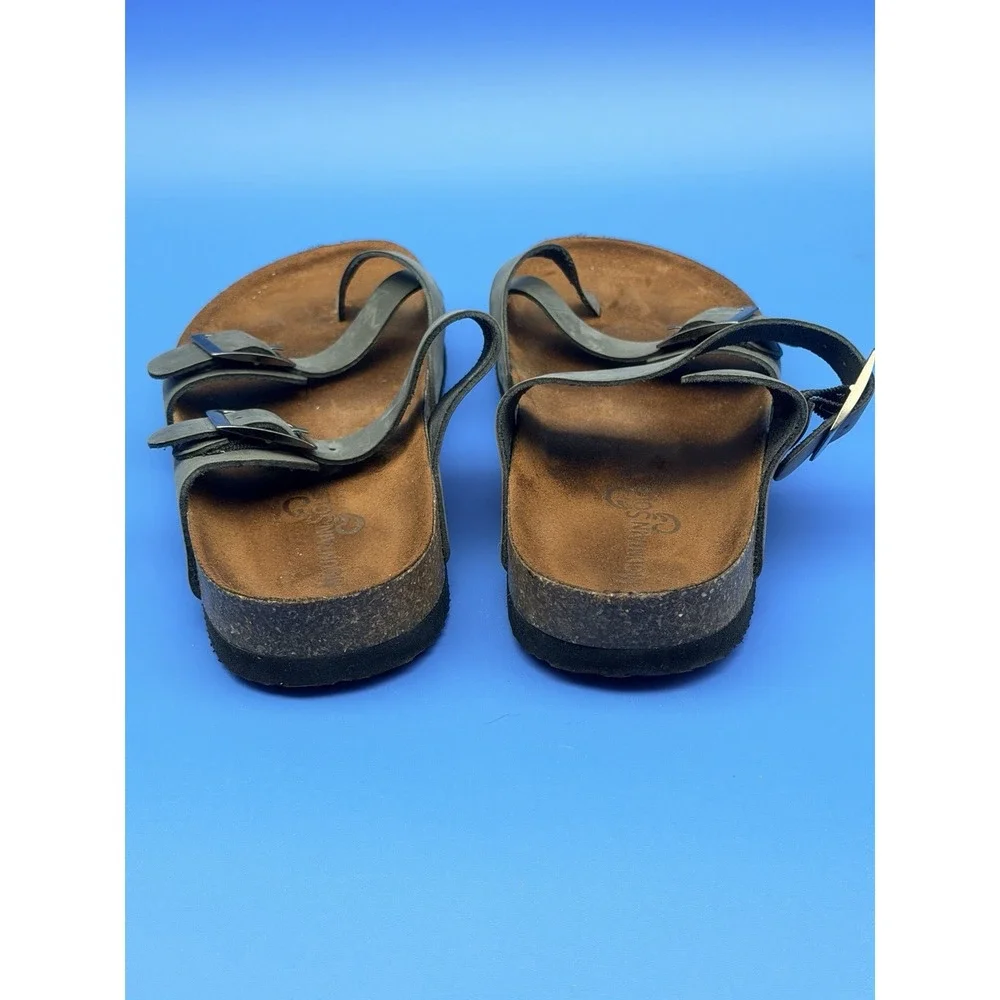 Mountain Sole Women's 8 EU 39.5 Gray Toe Loop Buckle Comfort Sandals